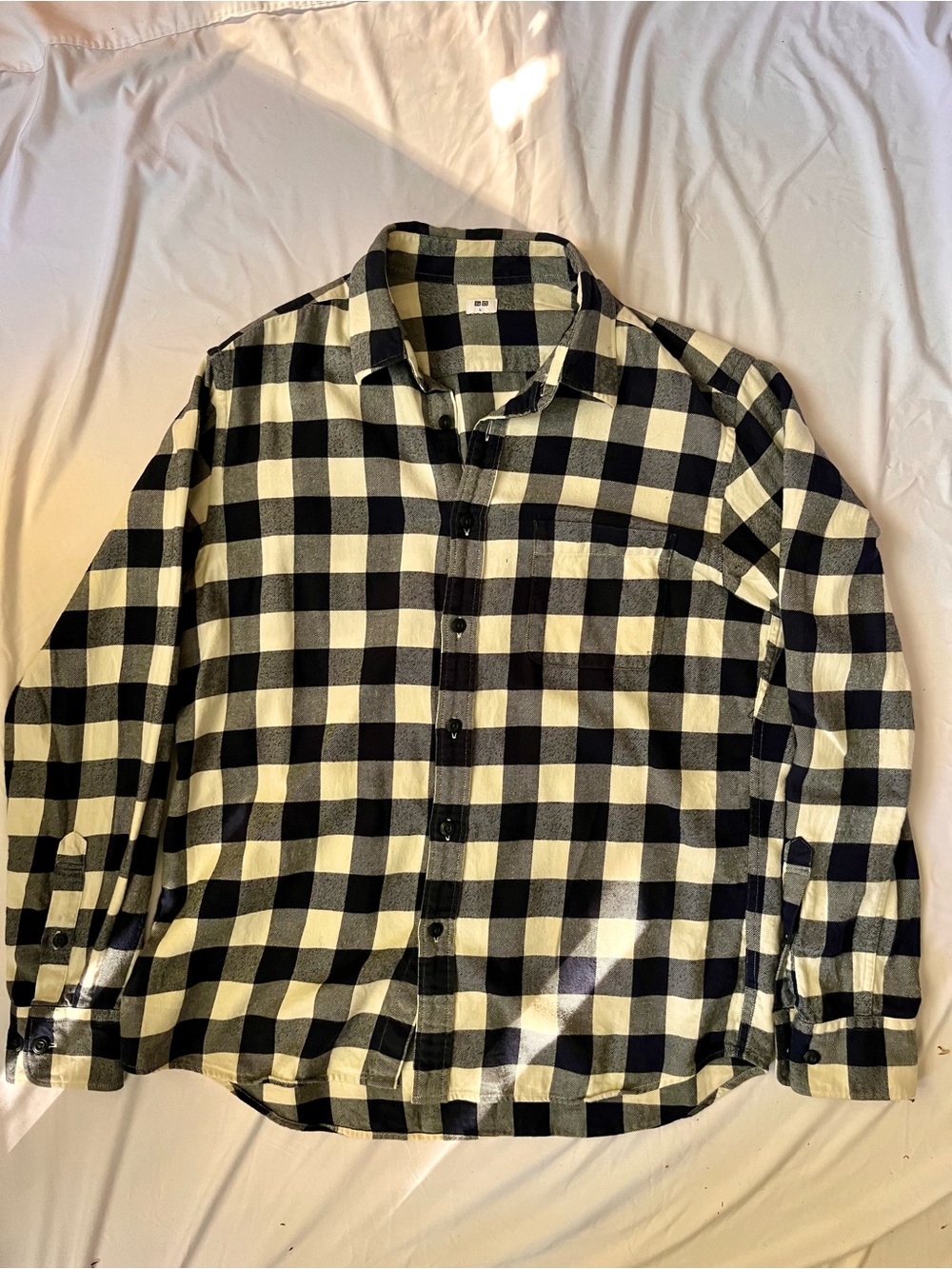 Uniqlo Shirt in Black And White - Large